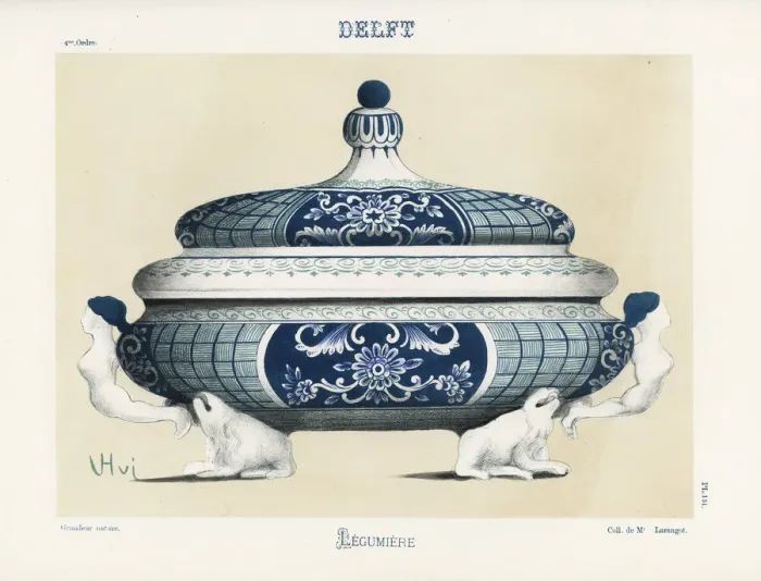 Framed Print : Legumiere or vegetable dish from Delft, Netherlands Framed Print : Legumiere or vegetable dish from Delft, Netherlands