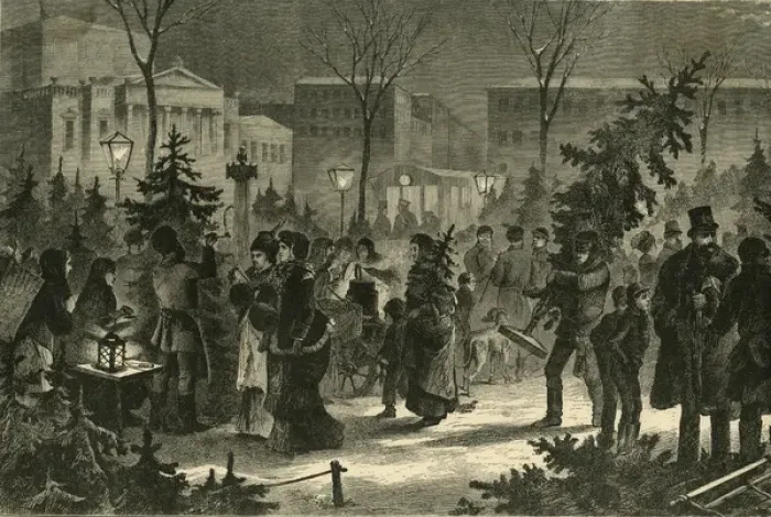 Framed Print : Leipzig Tree Market
