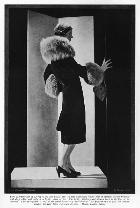 Framed Print : Lelong coat, 1929 Framed Print : Lelong coat, 1929