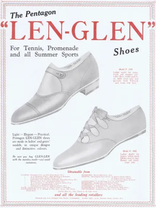 Framed Print : Len-Glen shoes advert, 1927 Framed Print : Len-Glen shoes advert, 1927