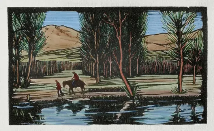 Framed Print : Lena (1899). Engraving of the Chapter V. By Carles Bosch de Framed Print : Lena (1899). Engraving of the Chapter V. By Carles Bosch de