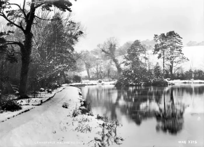 Framed Print : Lennoxvale, Malone Rd. in Winter