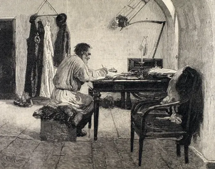 Framed Print : Leo Tolstoy (1828-1910). Russian writer Framed Print : Leo Tolstoy (1828-1910). Russian writer
