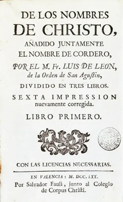 Framed Print : LEON, Fray Luis de (1528-1591) Framed Print : LEON, Fray Luis de (1528-1591)