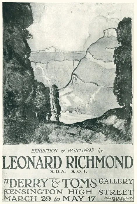 Framed Print : Leonard Richmond Exhibition Advertisement Framed Print : Leonard Richmond Exhibition Advertisement