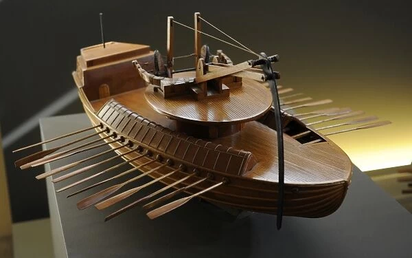 Leonardesque model. Mobile ram boats. Manuscript B, sheet 90