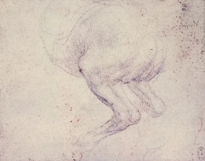 Framed Print : Leonardo da Vinci (1452-1519). The hind-quarters of a rearin Framed Print : Leonardo da Vinci (1452-1519). The hind-quarters of a rearin
