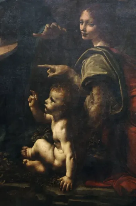 Framed Print : Leonardo da Vinci (1452-1519). Italian polymath. Virgin of t Framed Print : Leonardo da Vinci (1452-1519). Italian polymath. Virgin of t