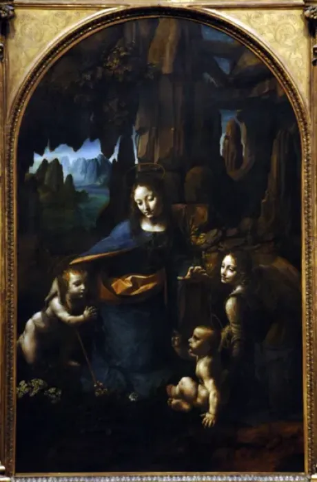 Framed Print : Leonardo da Vinci (1452-1519). The Virgen of the Rocks, 1495 Framed Print : Leonardo da Vinci (1452-1519). The Virgen of the Rocks, 1495