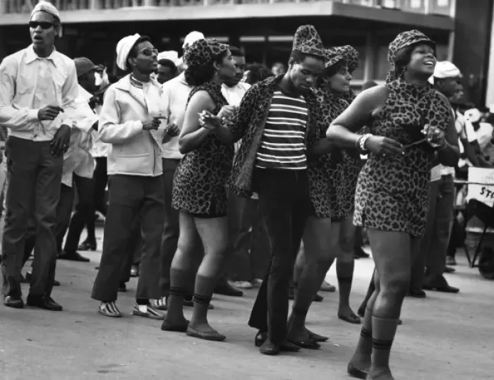 Framed Print : Leopardskins at Carnival