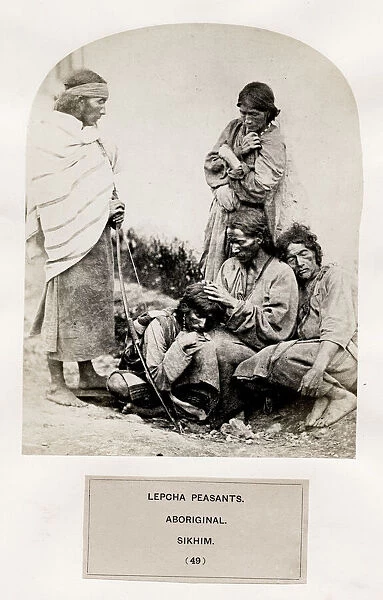 Lepcha peasants, aboriginal, Sikhim, India