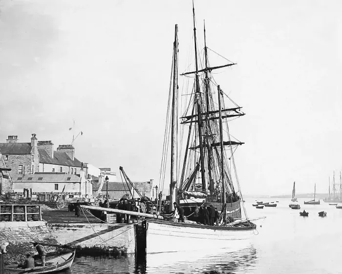Framed Print : Lerwick Pier Shetland Islands Victorian period Framed Print : Lerwick Pier Shetland Islands Victorian period