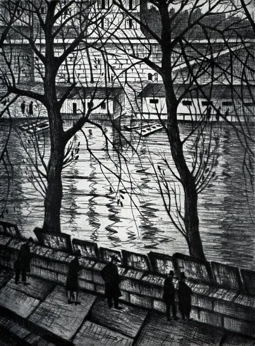Framed Print : Les Bibliophiles