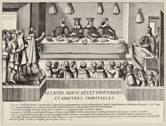 Framed Print : Les bons Advocats et Procureurs et Arbitres charitables Framed Print : Les bons Advocats et Procureurs et Arbitres charitables