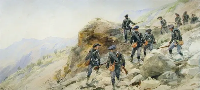 Framed Print : Les Diables Bleus - 21st Regiment of the Chasseurs Alpins Framed Print : Les Diables Bleus - 21st Regiment of the Chasseurs Alpins