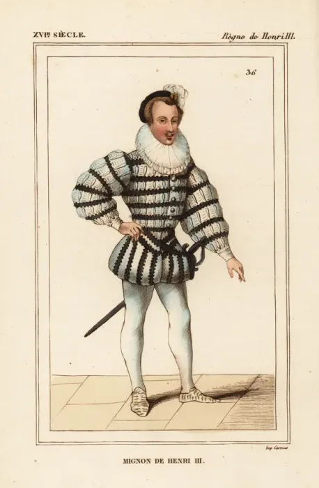 Framed Print : One of Les Mignons at the court of King Henry III of France Framed Print : One of Les Mignons at the court of King Henry III of France