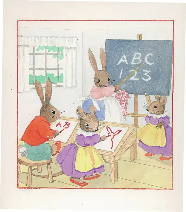 Framed Print : Lessons for rabbits Framed Print : Lessons for rabbits