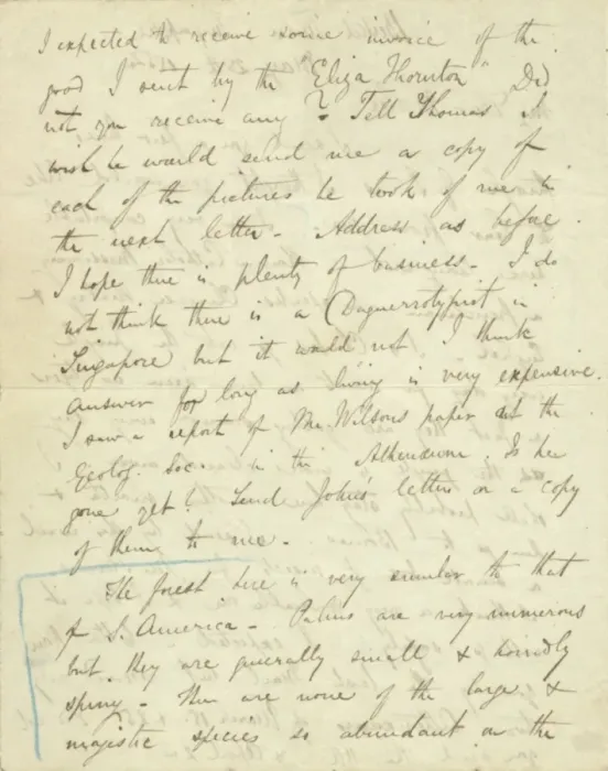 Framed Print : Letter from A. R. Wallace to his mother, 28 May 1854 Framed Print : Letter from A. R. Wallace to his mother, 28 May 1854