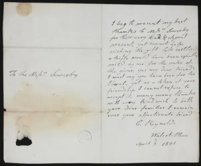 Framed Print : Letter addressed to James and Anne Sowerby Framed Print : Letter addressed to James and Anne Sowerby