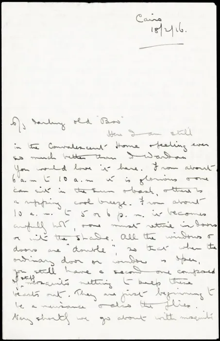 Framed Print : Letter from Albert Auerbach from Cairo, Egypt, WW1 Framed Print : Letter from Albert Auerbach from Cairo, Egypt, WW1