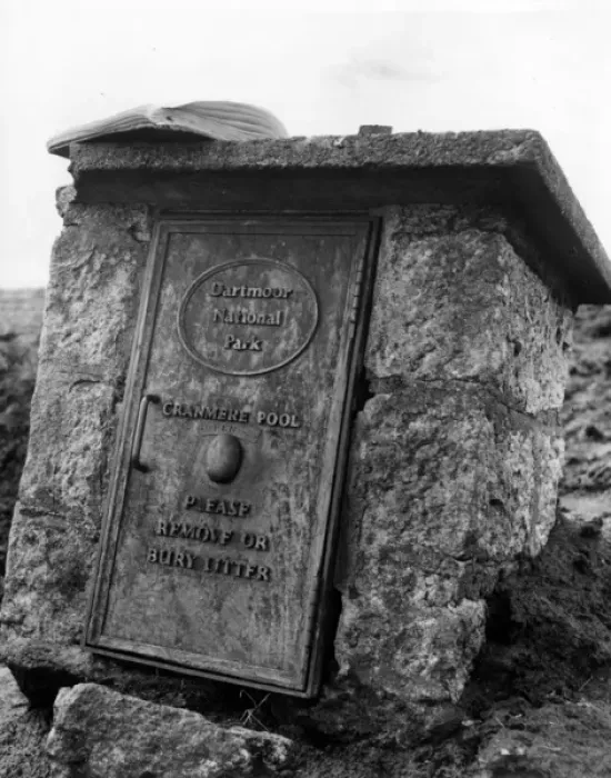 Framed Print : Letter box at Cranmere Pool, Dartmoor, Devon Framed Print : Letter box at Cranmere Pool, Dartmoor, Devon