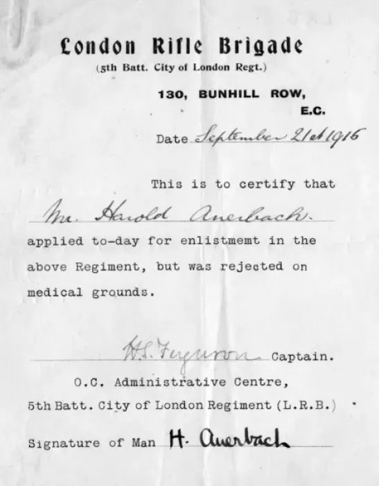Framed Print : Letter of confirmation, unfit for military service, WW1 Framed Print : Letter of confirmation, unfit for military service, WW1