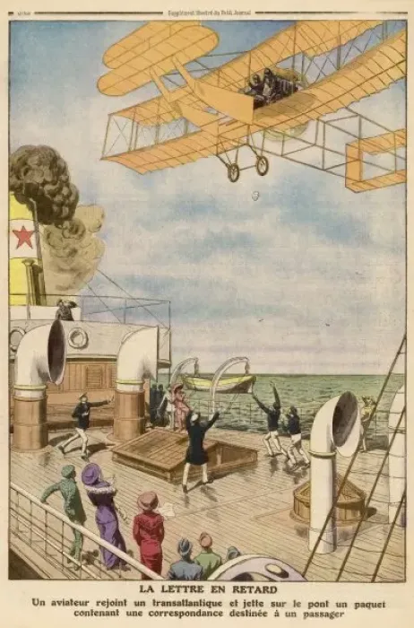 Framed Print : Letter Flown to Liner Framed Print : Letter Flown to Liner