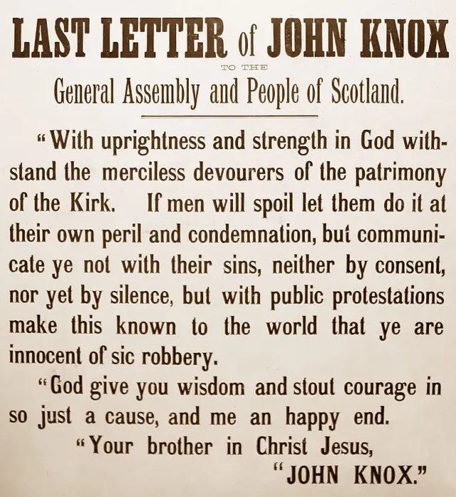 Framed Print : The last letter of John Knox Framed Print : The last letter of John Knox
