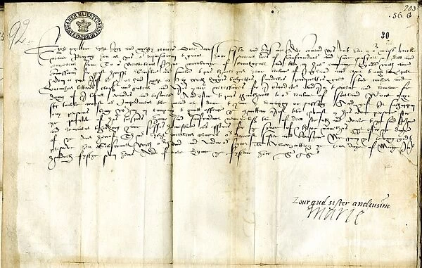 Letter from Mary, Queen of Scots