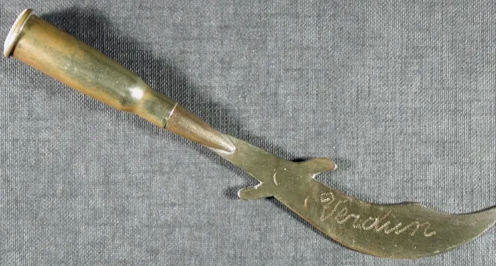Framed Print : Letter opener Engraved Verdun 1918 Framed Print : Letter opener Engraved Verdun 1918