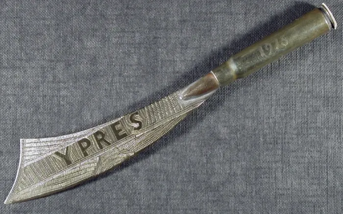Framed Print : Letter opener Engraved Ypres 1915 1916 Framed Print : Letter opener Engraved Ypres 1915 1916