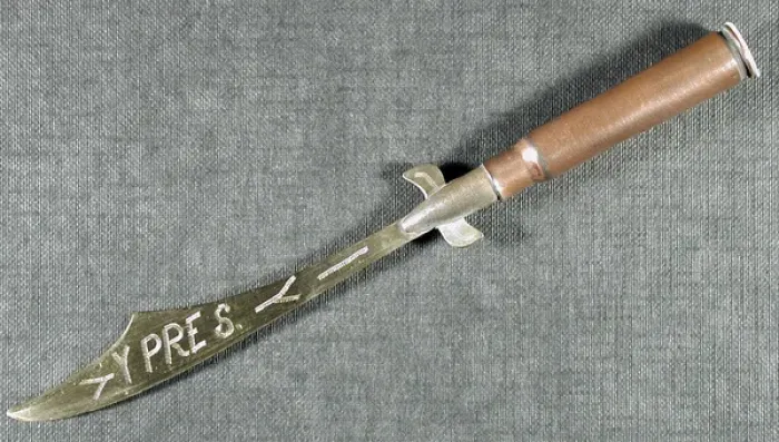 Framed Print : Letter opener Engraved Ypres 1919 Framed Print : Letter opener Engraved Ypres 1919