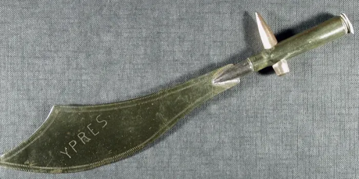 Framed Print : Letter opener Engraved Ypres Flanders 1917 18 Framed Print : Letter opener Engraved Ypres Flanders 1917 18