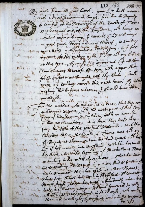 Framed Print : Letter from Sir John Davies Framed Print : Letter from Sir John Davies