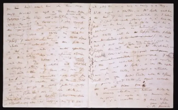 Framed Print : Letter written by Charles Darwin to Emma Framed Print : Letter written by Charles Darwin to Emma
