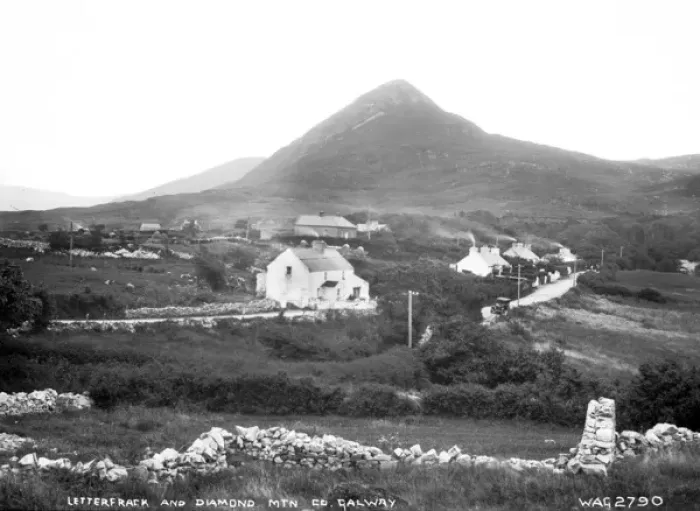 Framed Print : Letterfrack and Diamond Mountain, Co. Galway