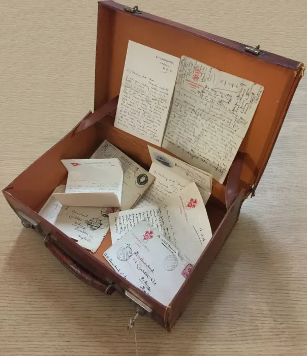 Framed Print : Letters from Albert Auerbach, arranged in a leather case Framed Print : Letters from Albert Auerbach, arranged in a leather case