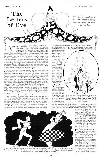The Letters of Eve, from the Tatler 1916