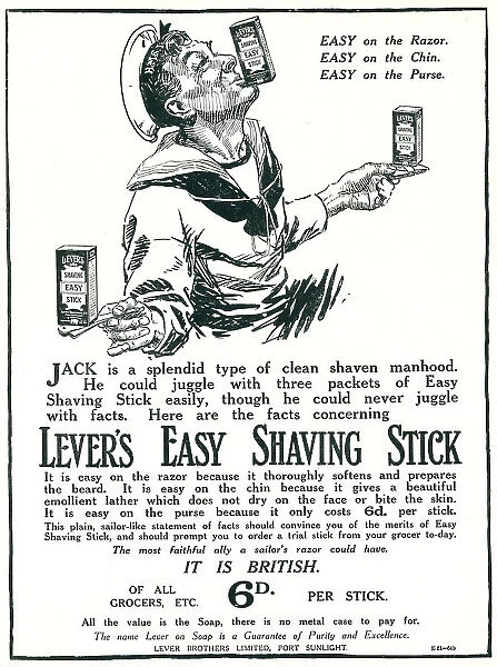 Lever Brothers Advertisement, Shaving Stick