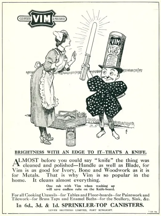 Framed Print : Lever Brothers Advertisement Vim Framed Print : Lever Brothers Advertisement Vim
