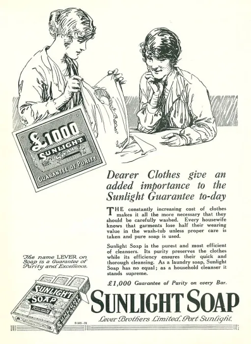 Framed Print : Lever Brothers Sunlight Soap Advertisement Framed Print : Lever Brothers Sunlight Soap Advertisement