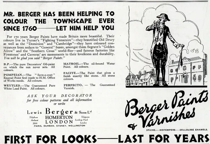 Framed Print : Lewis Berger and Sons Advertisement Framed Print : Lewis Berger and Sons Advertisement
