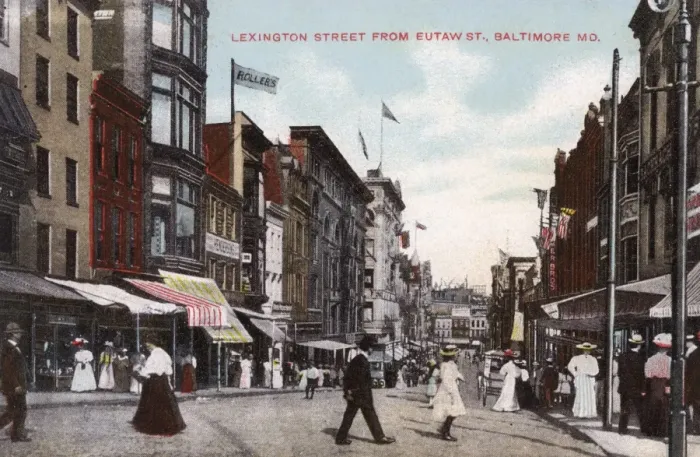 Framed Print : Lexington Street, Baltimore, Maryland, USA Framed Print : Lexington Street, Baltimore, Maryland, USA