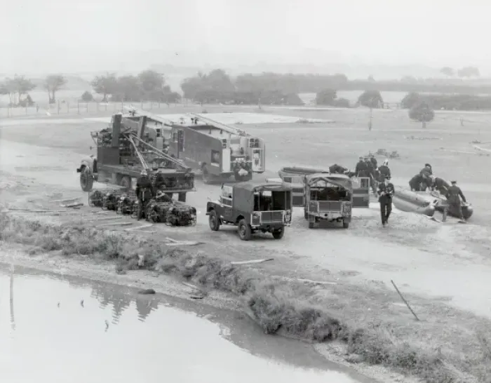 Framed Print : LFB-AFS convoy and fire exercise Framed Print : LFB-AFS convoy and fire exercise