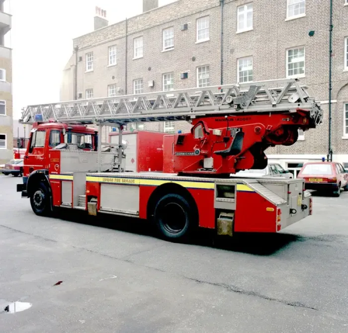 Framed Print : LFDCA-LFB Dodge / Carmichael turntable ladder Framed Print : LFDCA-LFB Dodge / Carmichael turntable ladder