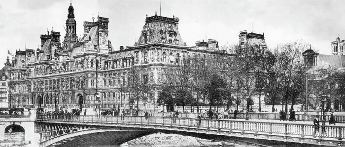 Framed Print : L'Hotel De Ville, Paris, France, early 1900s Framed Print : L'Hotel De Ville, Paris, France, early 1900s