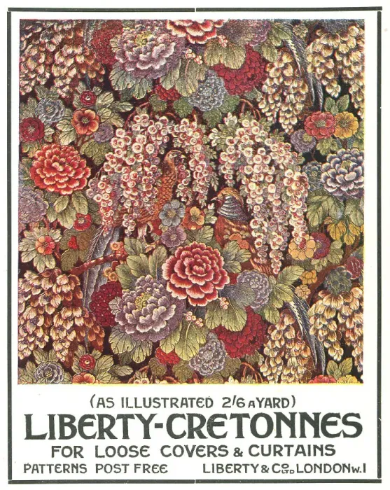 Framed Print : Liberty Cretonnes Advertisement Framed Print : Liberty Cretonnes Advertisement