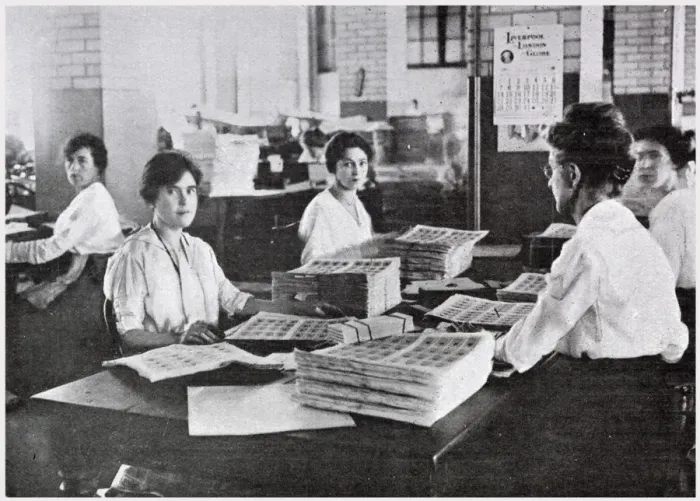 Framed Print : Liberty Loan, Preparing the Bonds at Washington U. S. A 1917 Framed Print : Liberty Loan, Preparing the Bonds at Washington U. S. A 1917
