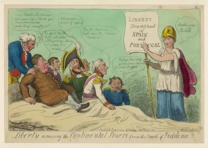 Framed Print : Liberty Rouses Europe Framed Print : Liberty Rouses Europe