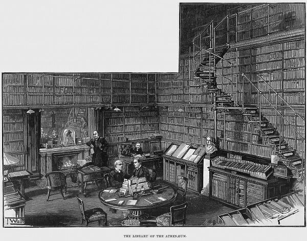 The Library of the Athenaeum Club, London, 1893